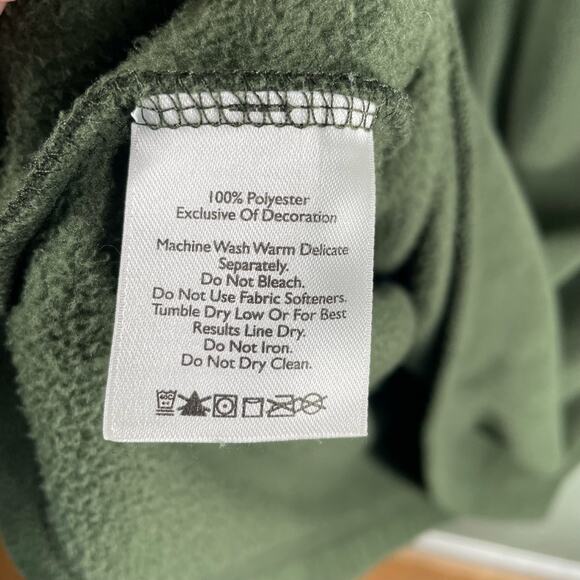 EDDIE BAUER Men's Green Quest Quarter Zip Fleece Pullover Jacket Size TXL - Picture 6 of 6